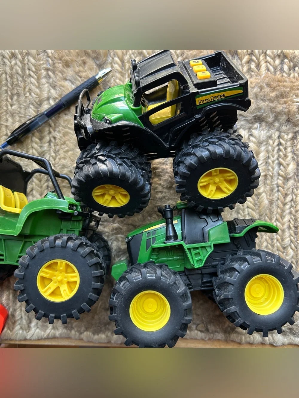 John Deere toy truck and tractors with light and sound